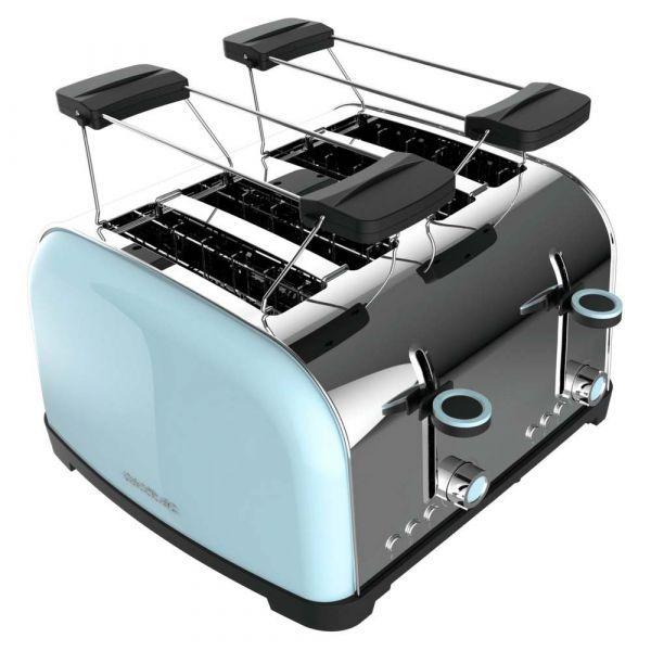 Torradeira CECOTEC Toastin' Time 1700 Double (1700 W - 4 fatias - Aço inoxidável - Azul-claro) — miniatura 2