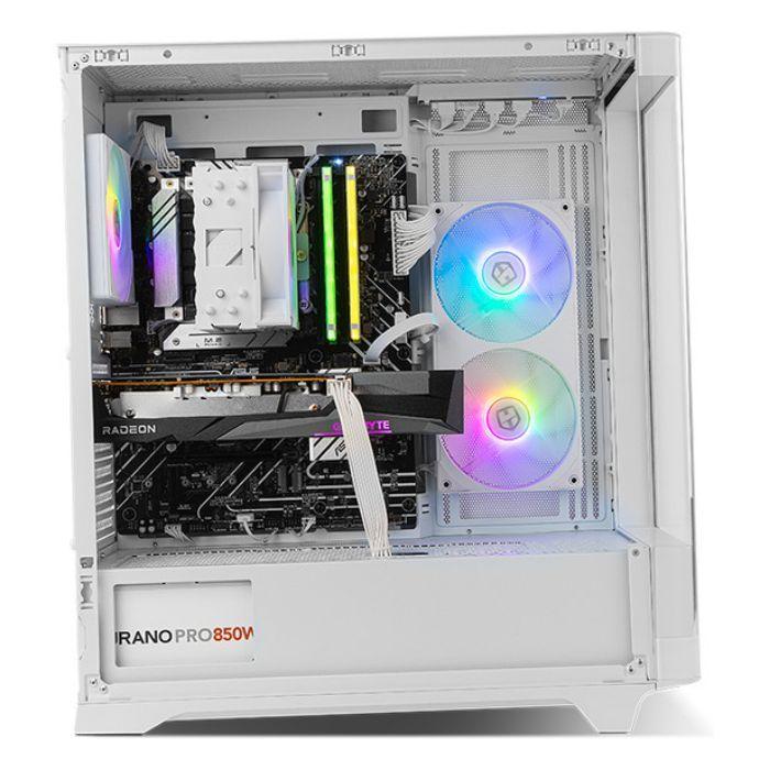 Caixa PC NOX Hummer Ether (ATX, ITX, Mini-ATX - Midi Tower - SPCC, aço, vidro temperado - Branco) — miniatura 3