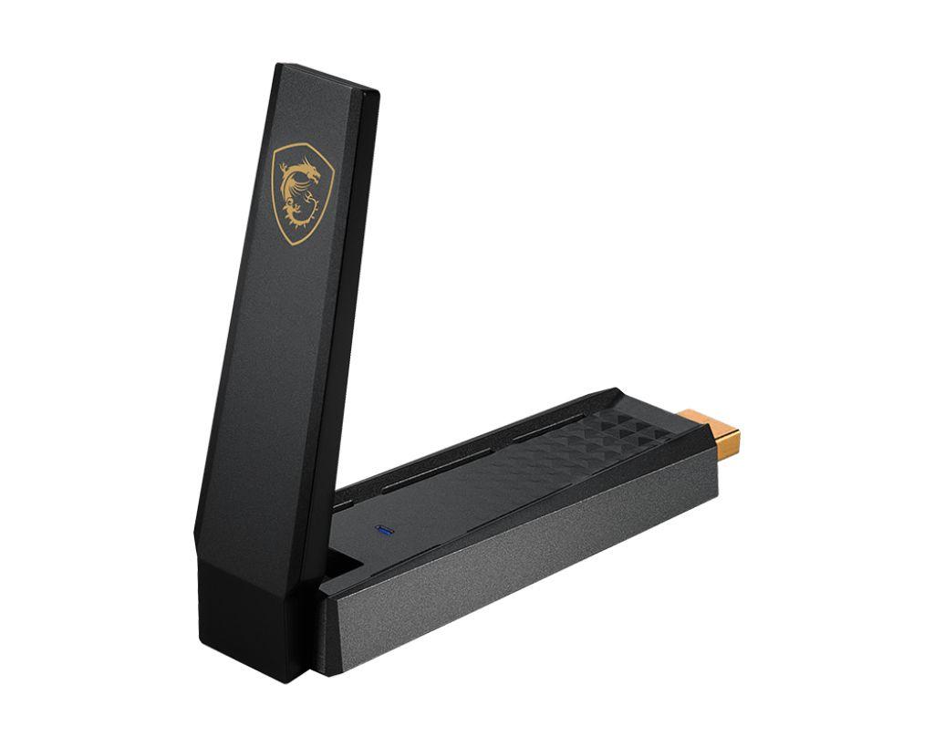 Adaptador de Rede USB MSI AXE5400 (Wi-Fi 6E - 2402 Mbit/s - 1 unidade - Preto) — miniatura 3
