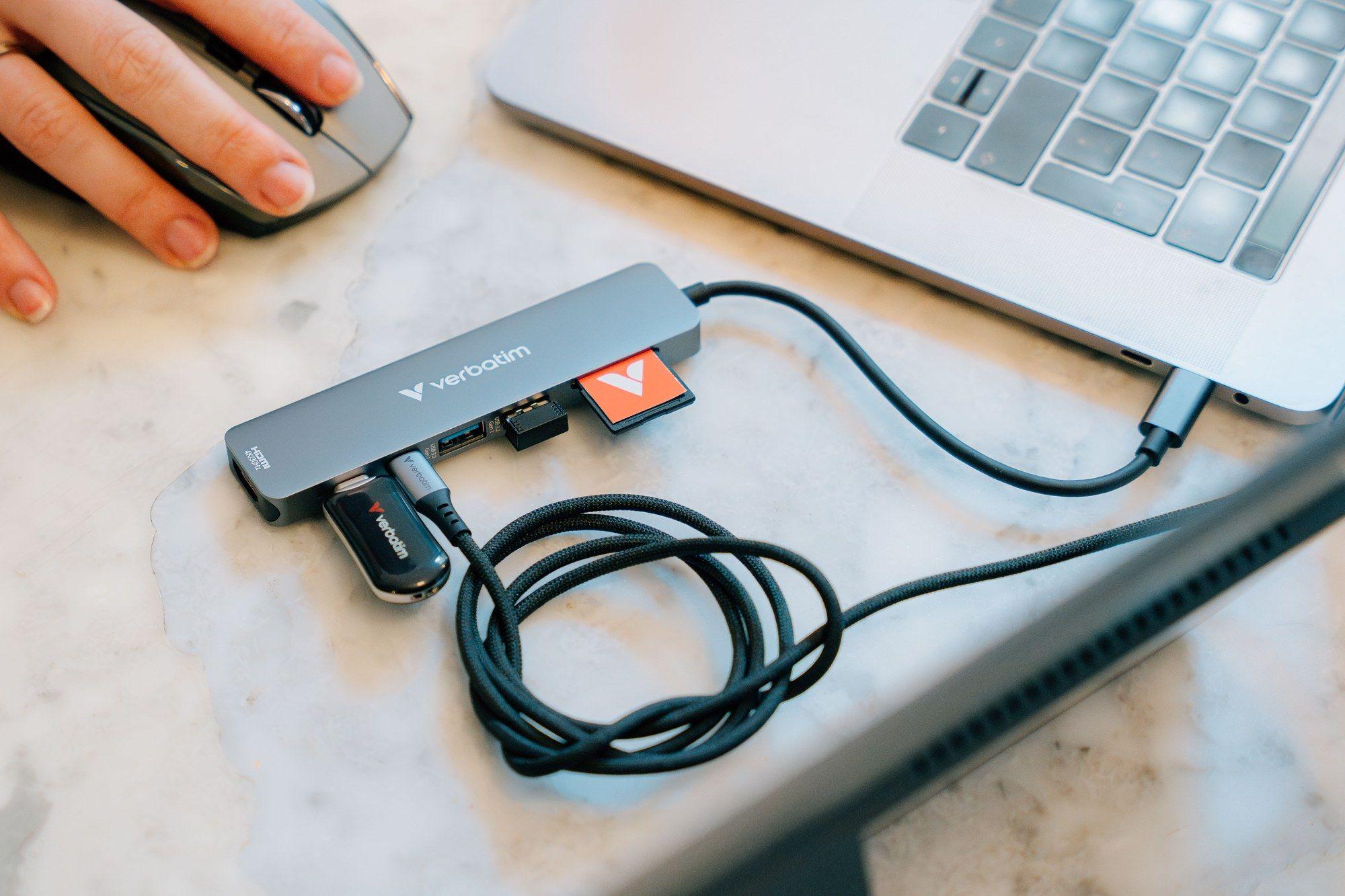 Dock/Hub USB-C VERBATIM 32158 (0,15 m - Cinzento) — miniatura 5