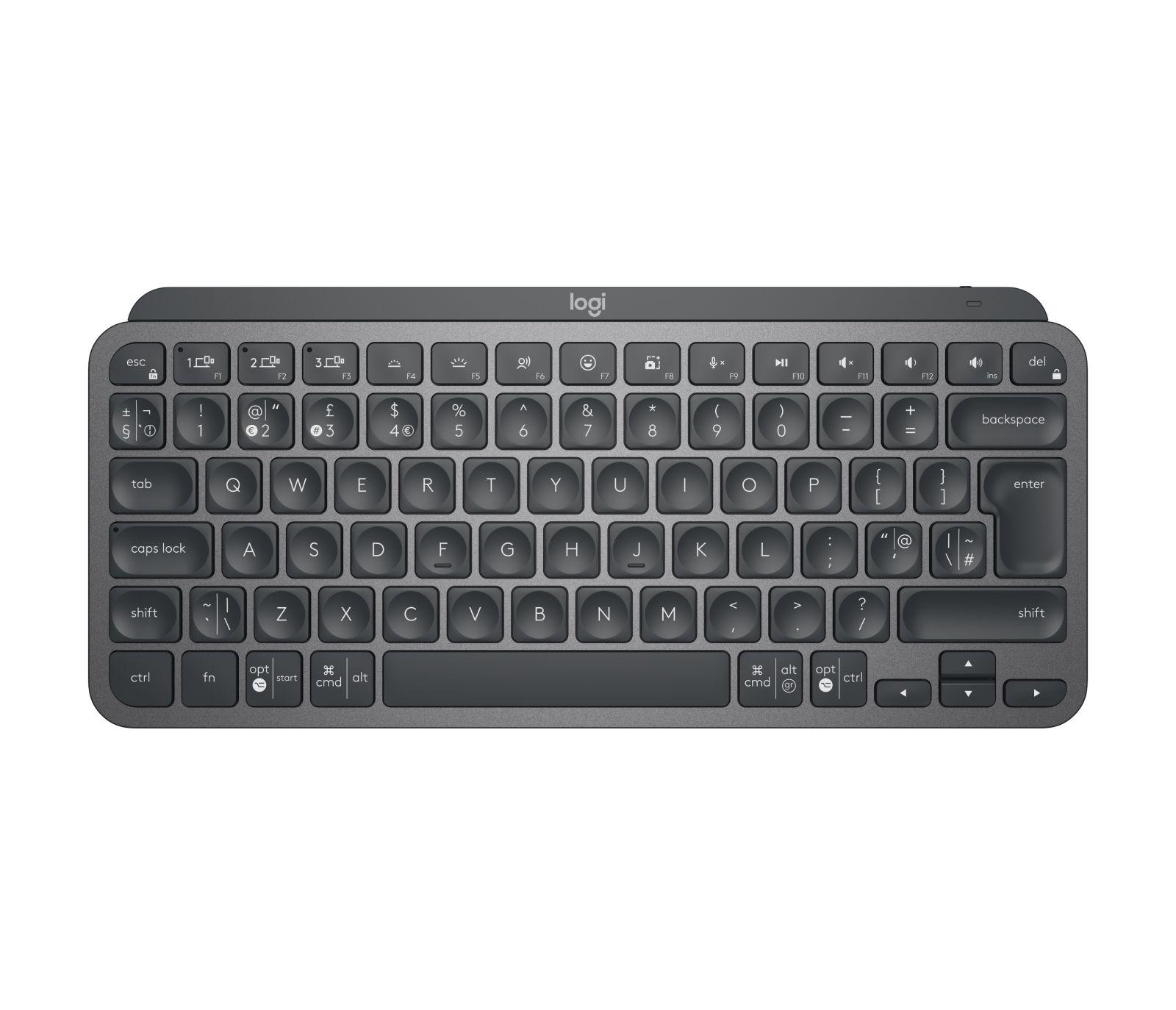Teclado LOGITECH MX Keys Mini for Business (Inglês - Teclas tesoura - RF Wireless + Bluetooth - Grafite)