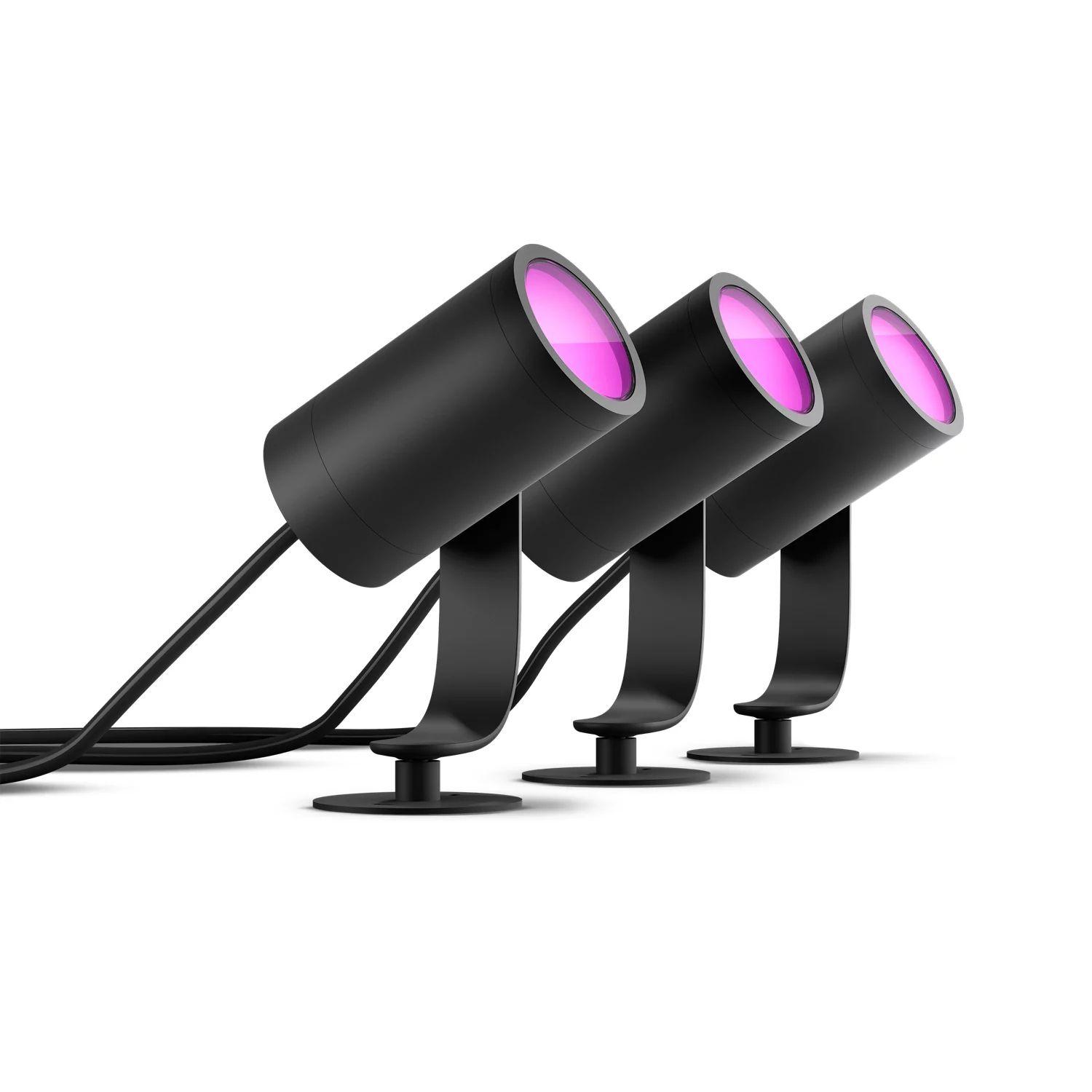 Foco de Jardim Inteligente PHILIPS Hue Lily 17414/30/P7 (Alumínio - Preto)