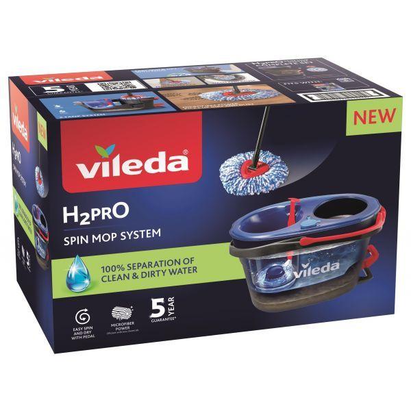 Conjunto de Esfregona Rotativa VILEDA H2PrO Spin Mop System (Altura 26 cm - Preto/Vermelho) — miniatura 2