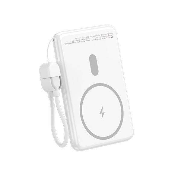 Bateria Externa LEOTEC LEPOWW20W5W (Qi, até 15 W - Universal - USB-C - Branco) — miniatura 2