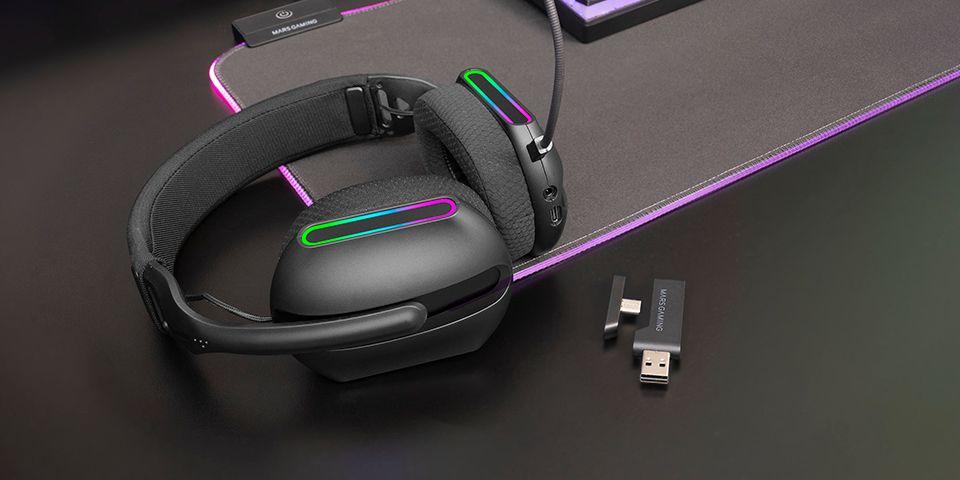 Headset Gaming MARS GAMING MH-PRO (Binaural - Com fios e sem fios - Circum-aural - Preto) — miniatura 3