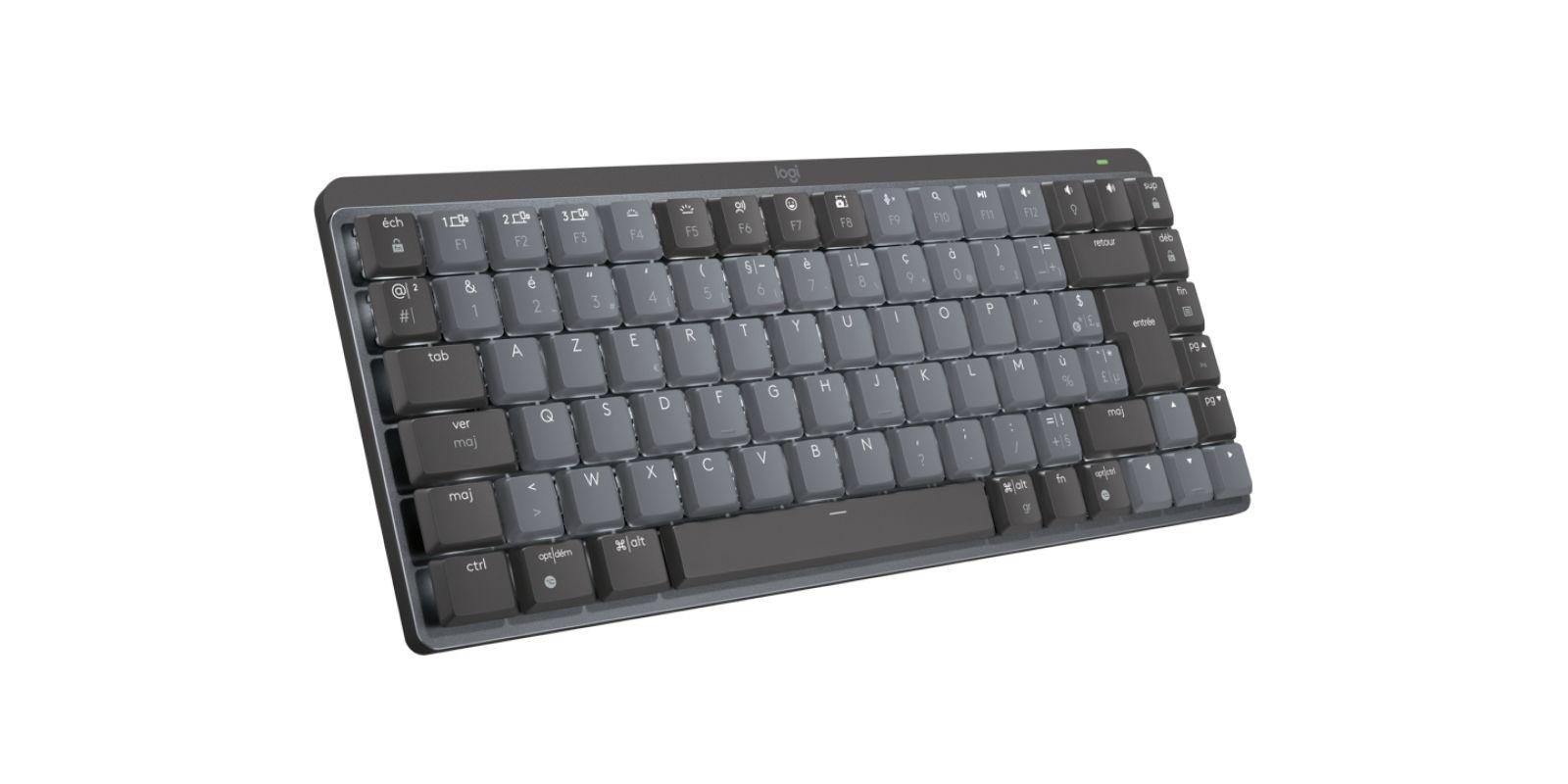Teclado LOGITECH Master Series MX Mechanical Mini (Francês - Interruptor de chave mecânico - RF Wireless + Bluetooth - Grafite), miniatura 2