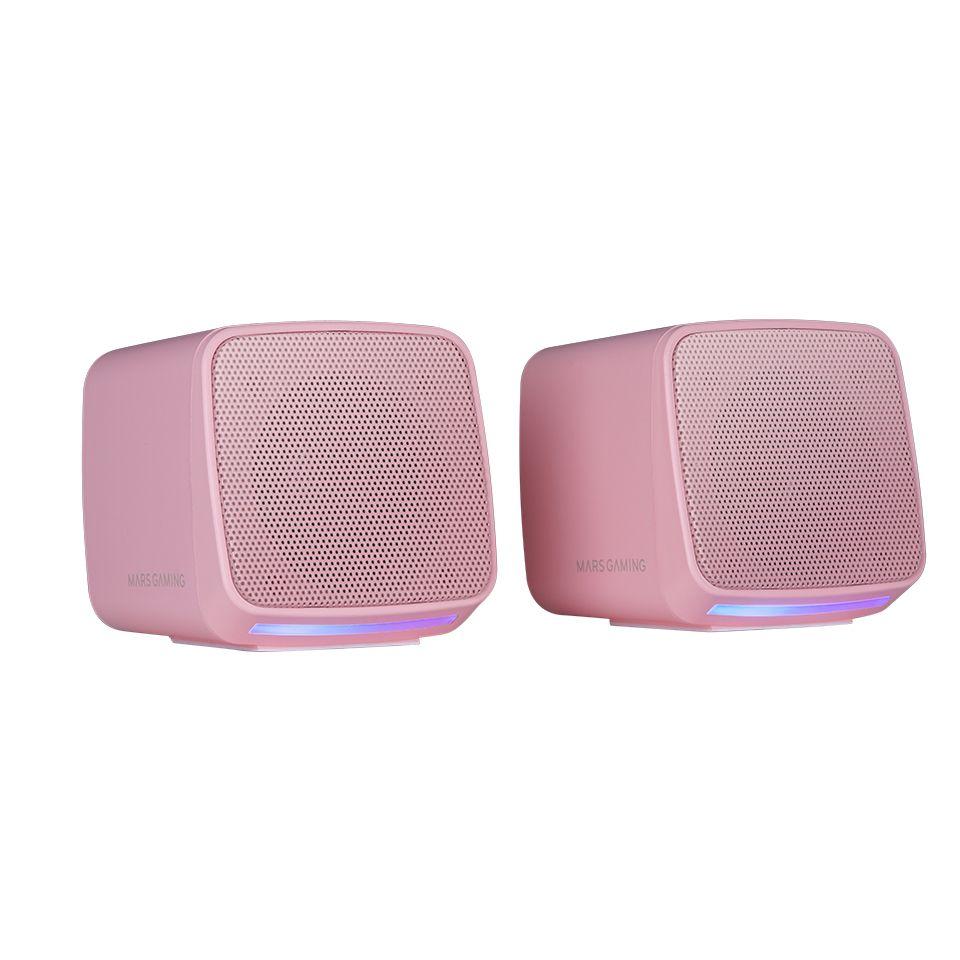 Colunas MARS GAMING MS-PRO-P (10 W - Com fios - Rosa)