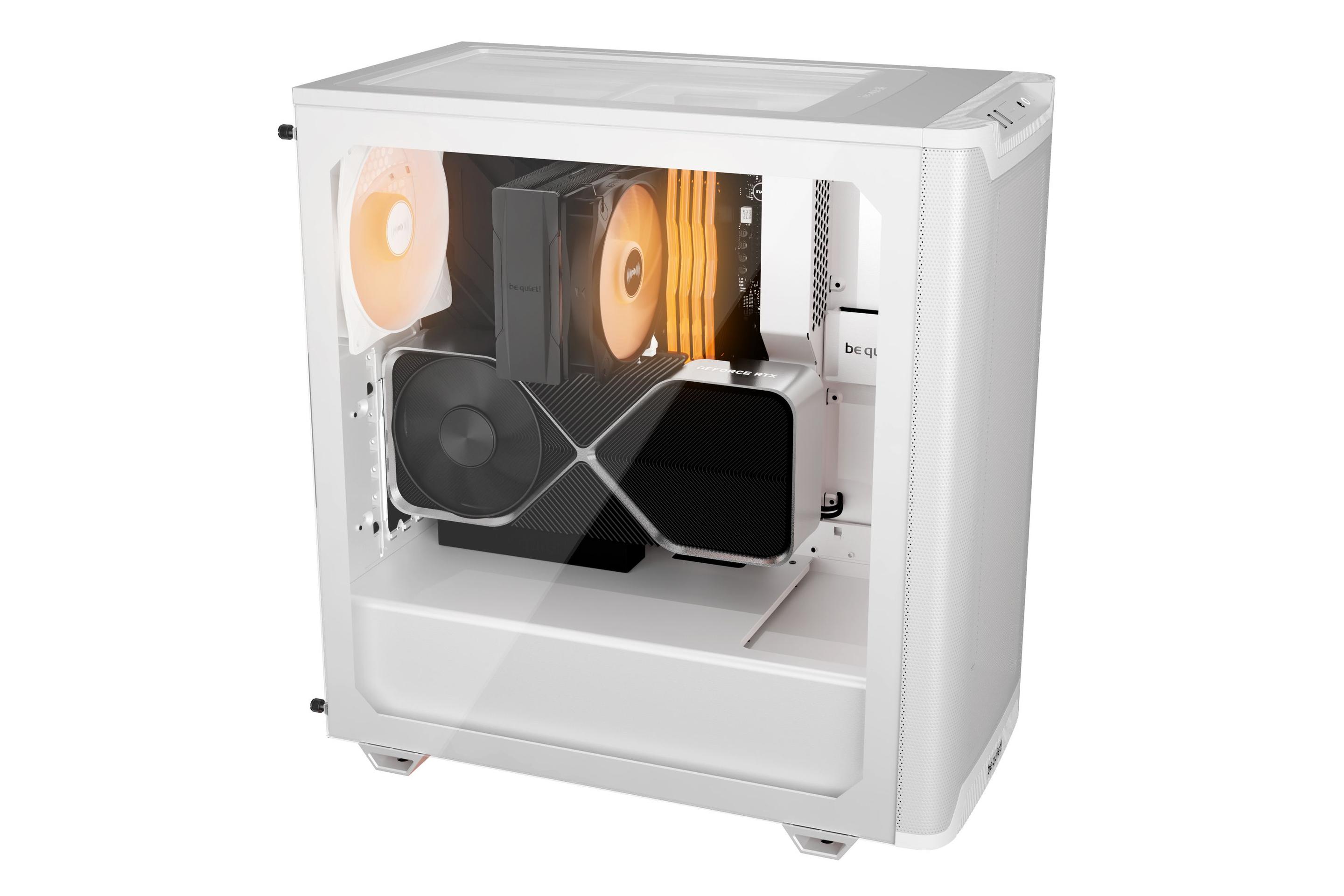 Caixa PC BE QUIET! Pure Base 501 LX (ATX, micro ATX, Mini-ATX - ATX, PS2 - Midi Tower - Branco) — miniatura 4