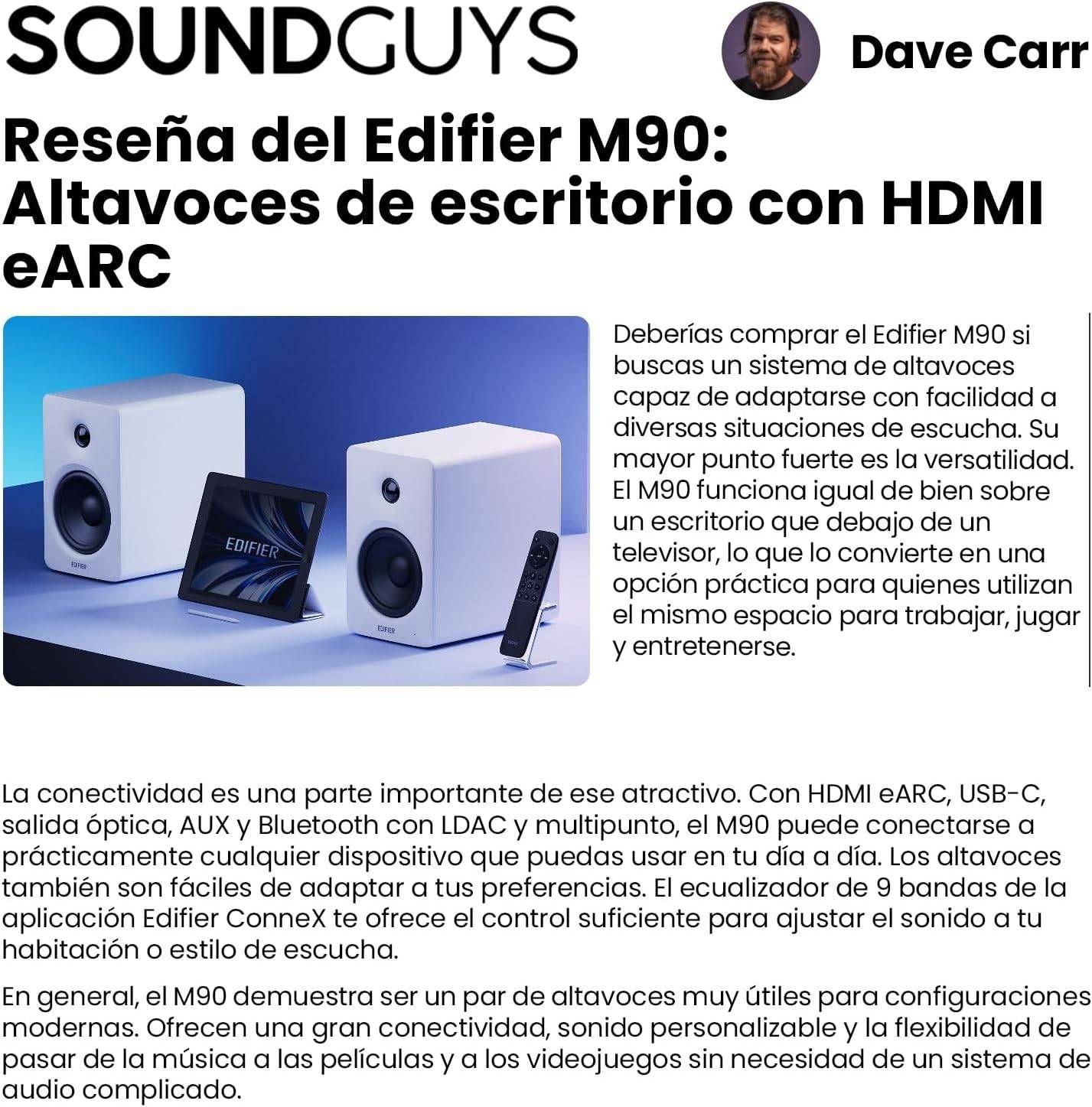 Colunas Hi-Fi EDIFIER M90 (100 W - Com fios e sem fios - Branco) — miniatura 4