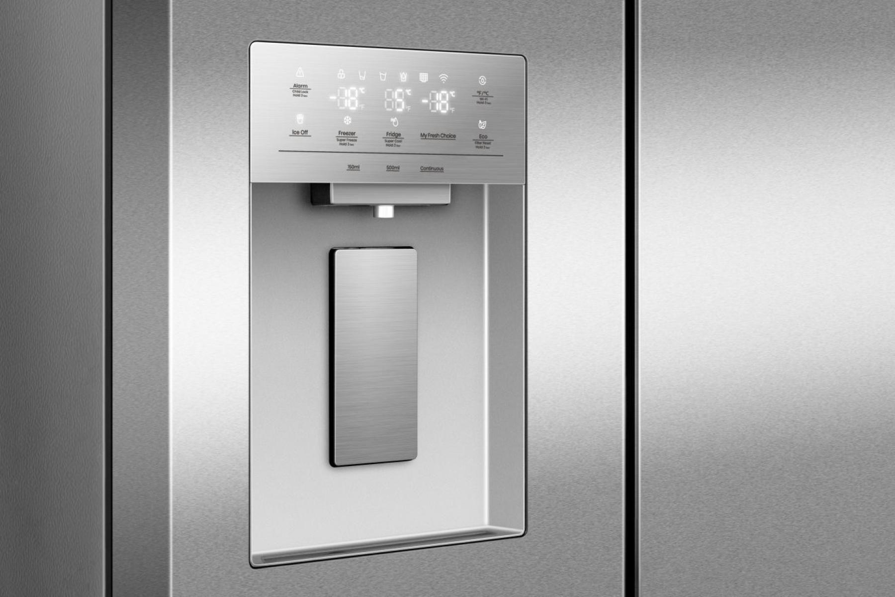 Frigorífico Americano Independente HISENSE RQ5P470SYID (483 l - ConnectLife - 178,5x79,4x69,8 cm - Cinzento Inox), miniatura 9