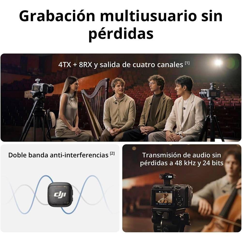 Microfone de Lapela Sem Fios DJI Mic 3 (Bluetooth - Preto) — miniatura 3