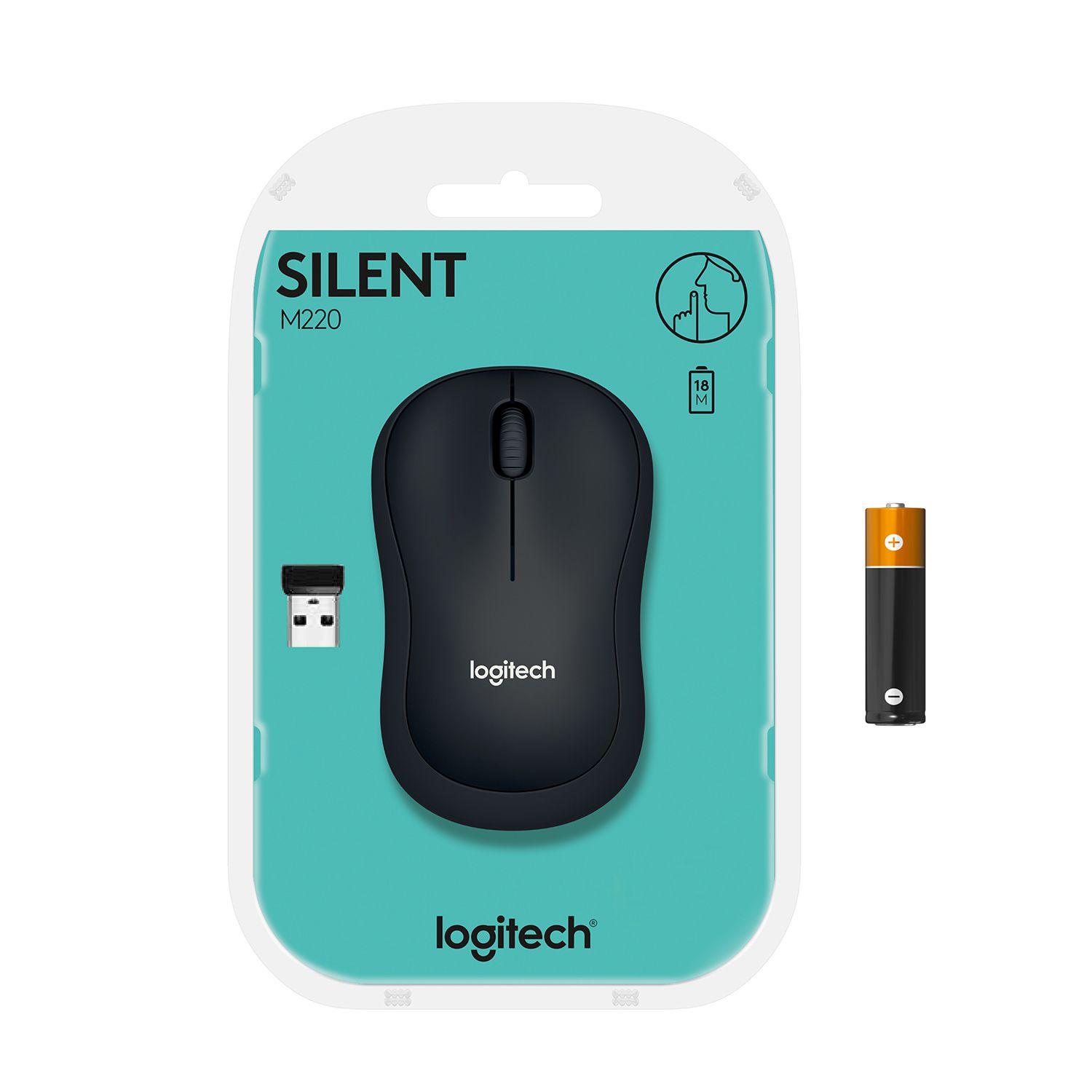 Rato LOGITECH M220 Silent (Ambidestro - 1000 DPI - Ótico - Carvão) — miniatura 4