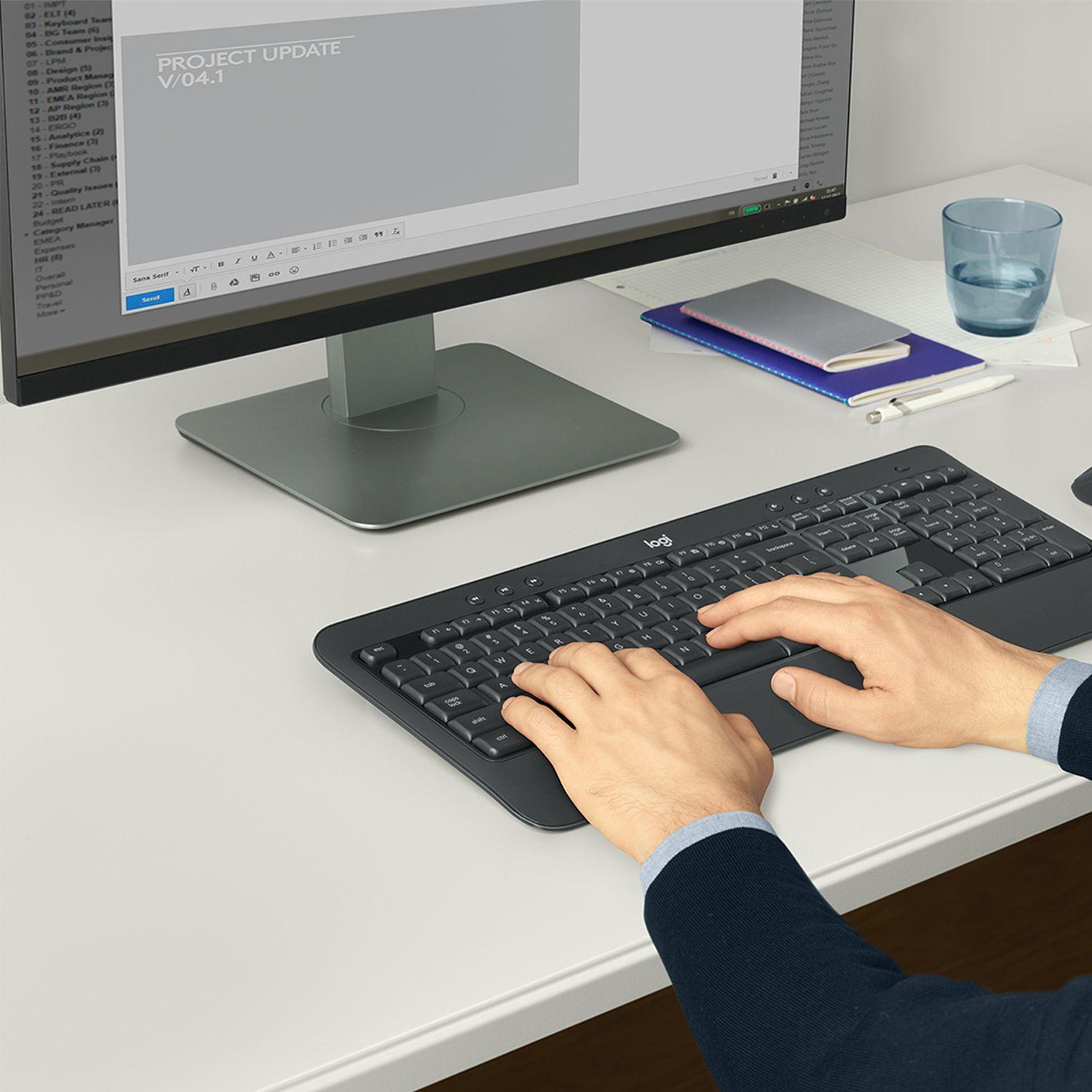 Conjunto de Teclado e Rato LOGITECH MK540 Advanced (Suíço - Interruptor de membrana - Tamanho completo - Preto) — miniatura 6