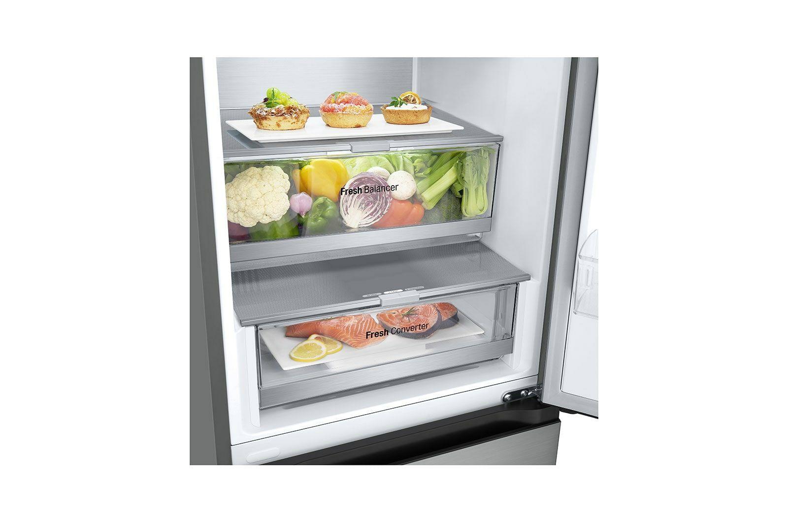 Frigorífico Combinado Independente LG GBV7280BPY (387 l - 203x59,5x67,5 cm - 60 cm - Prateado) — miniatura 4