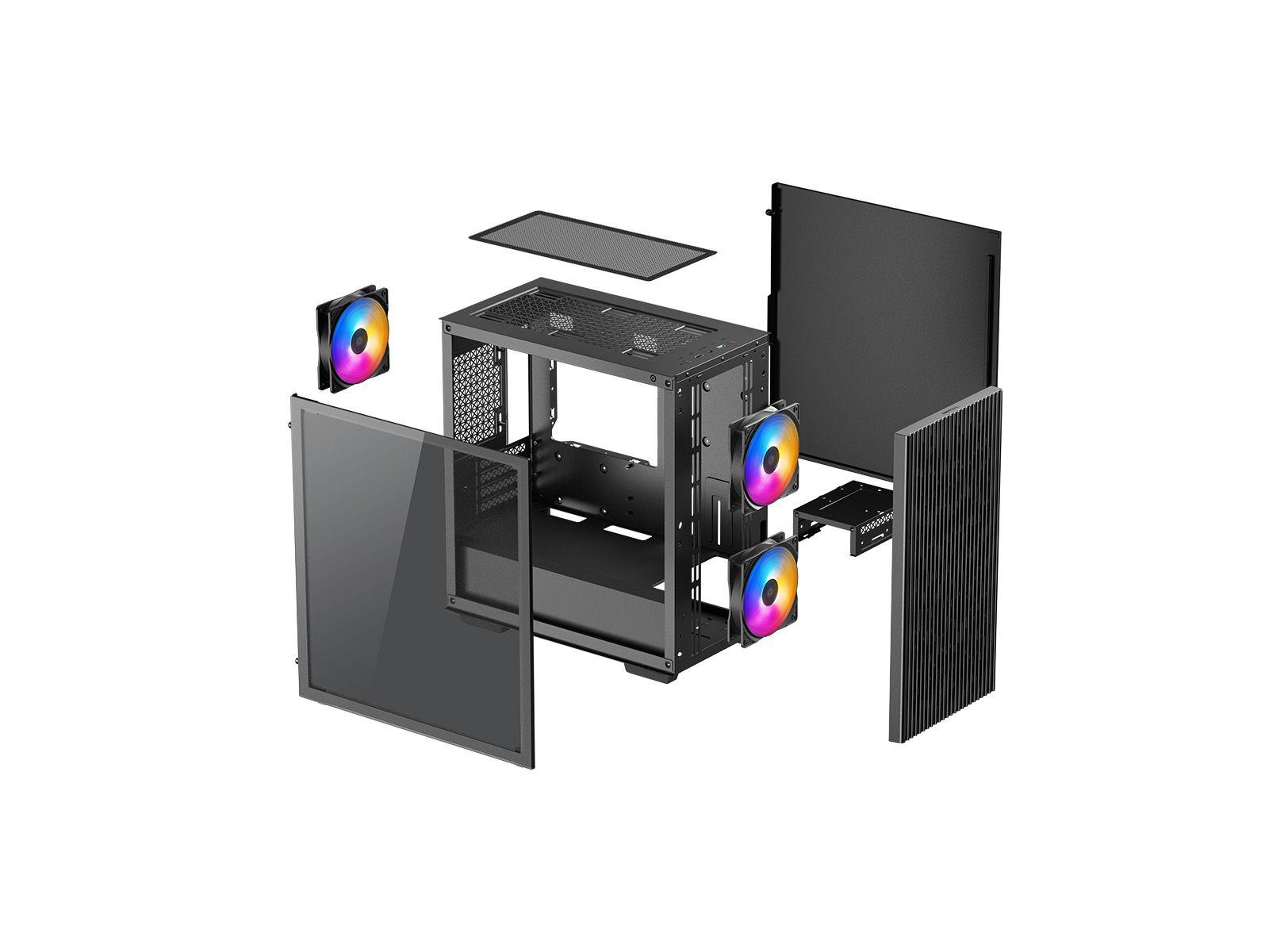 Caixa de Computador Gaming DEEPCOOL MATREXX 40 3FS (Micro ATX, Mini-ITX - ATX, PS2 - Micro Tower - Preto) — miniatura 14