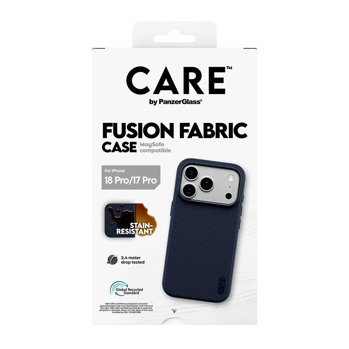 Capa para Telemóvel PANZERGLASS CARE Fusion Fabric Case (Apple - Azul), miniatura 3