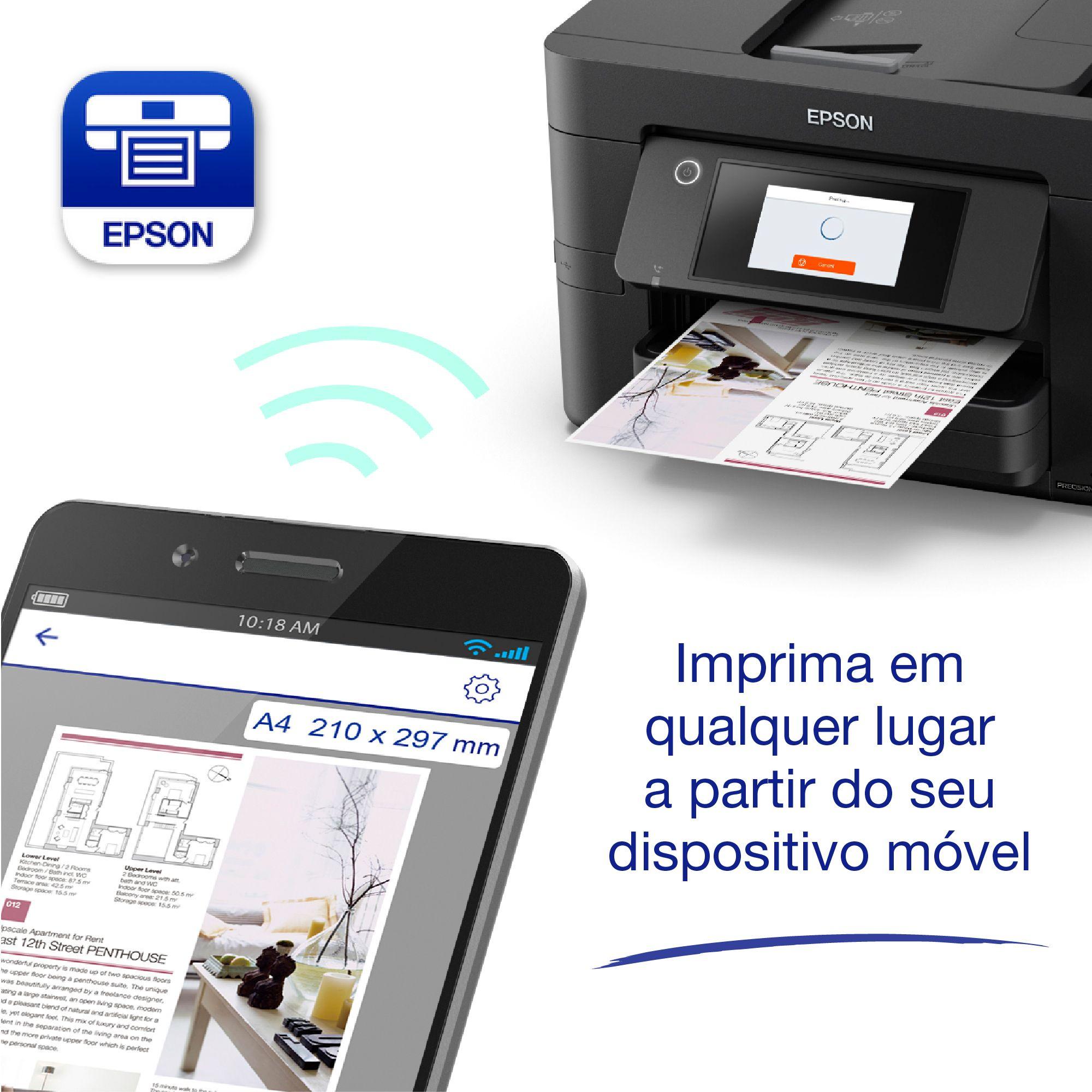 Impressora Multifunções EPSON WorkForce Pro WF-4825DWF (A4 - Impressão a cores - 250 folhas - Preto), miniatura 6
