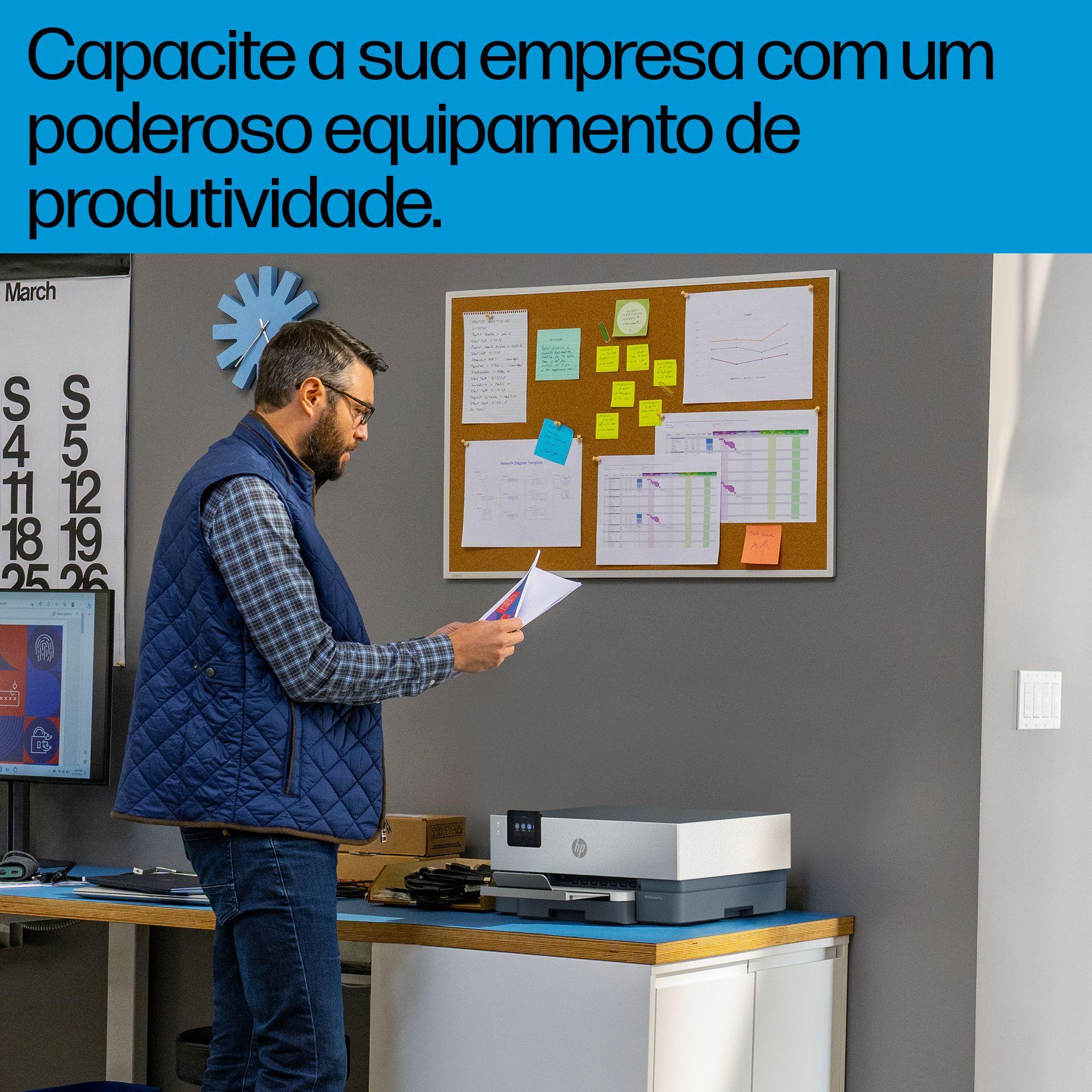 Impressora a Jato de Tinta HP OfficeJet Pro 9110b (A4 - Impressão a cores - AC - Cinzento) — miniatura 6