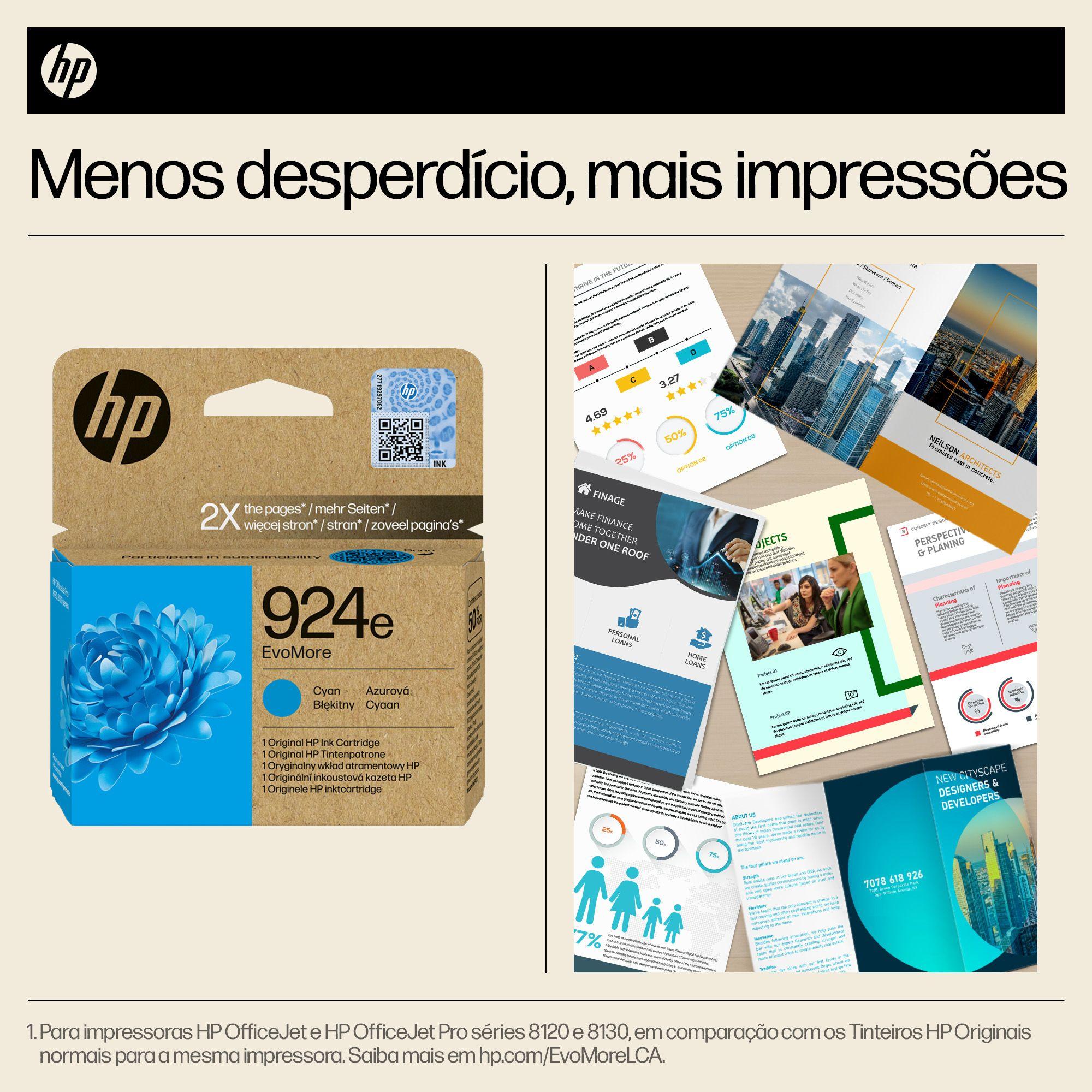 Tinteiro HP 924e XL (800 páginas - Ciano), miniatura 2