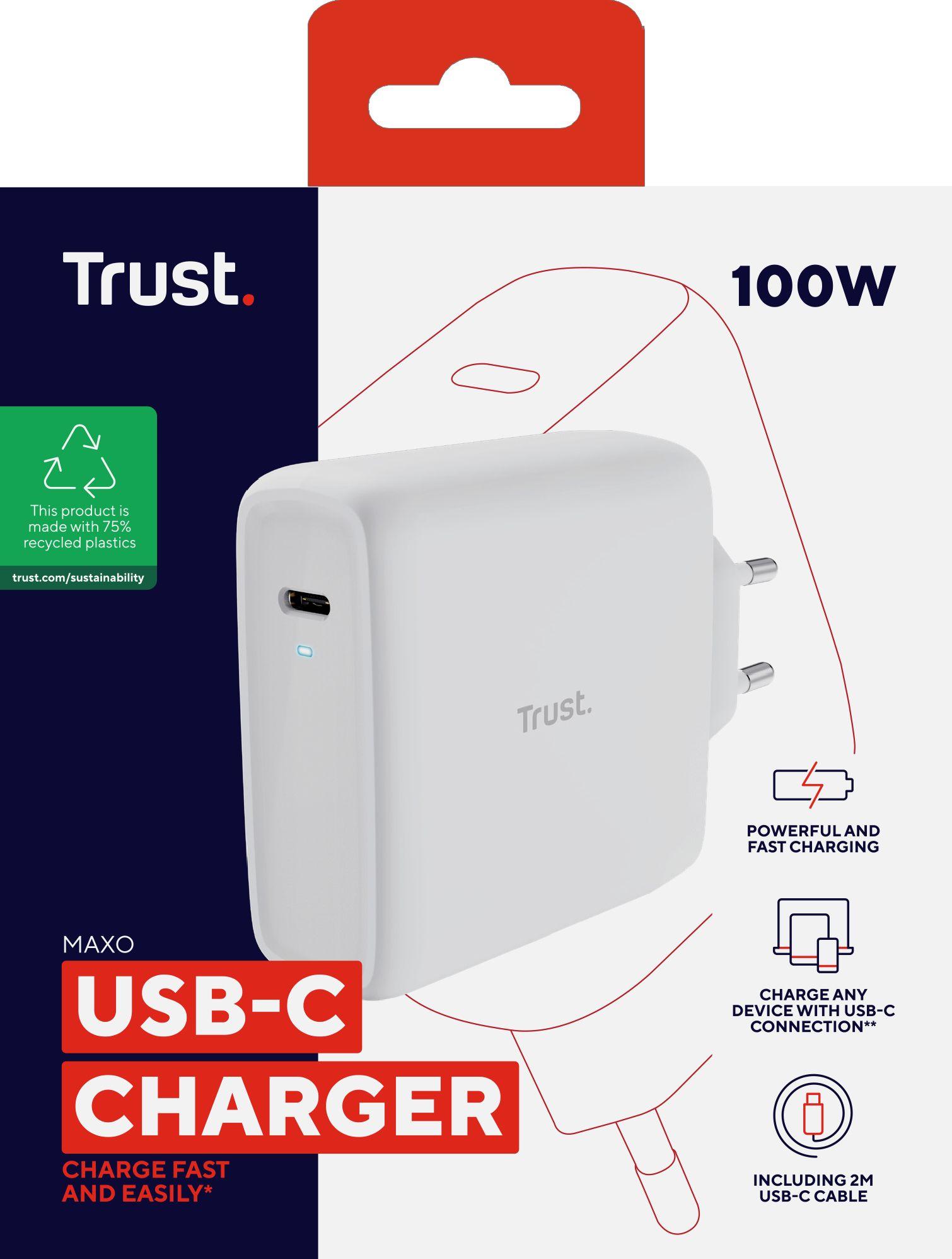 Carregador de Parede USB-C TRUST Maxo 25140 (Altura 7 cm - Branco), miniatura 8