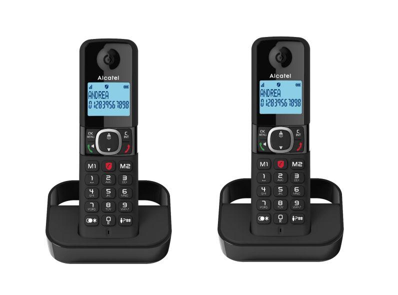 Telefone Fixo Sem Fios ALCATEL F860 DUO (Preto)