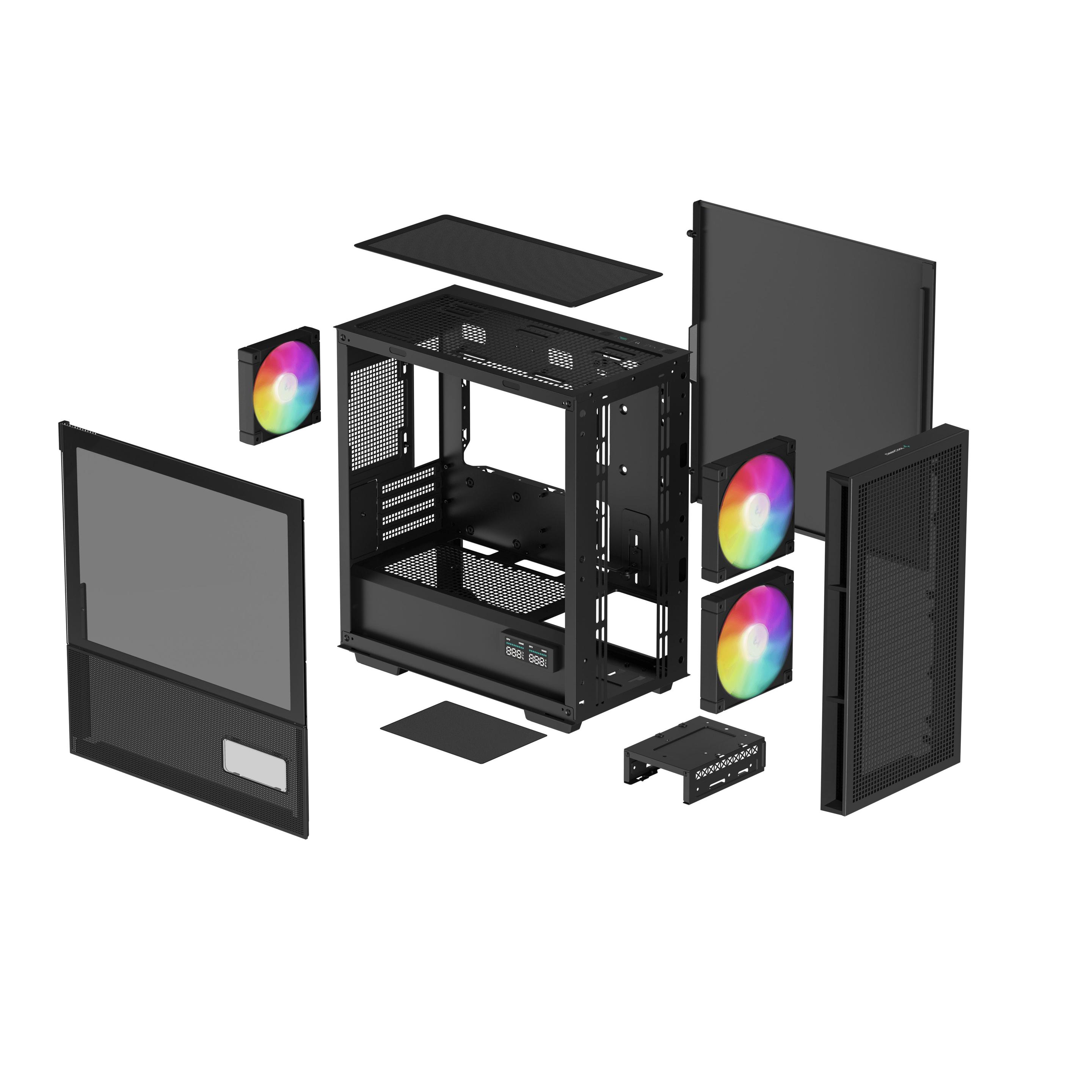 Caixa PC DEEPCOOL CH360 DIGITAL (micro ATX, Mini-ITX - Micro Tower - ABS, SPCC, vidro temperado - Preto) — miniatura 12