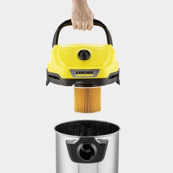Aspirador de Tambor KÄRCHER WD 3-18 S Battery Set V-17/20 (Altura 48,8 cm - 20 min - 5 Ah - Aço inoxidável e Amarelo), miniatura 4