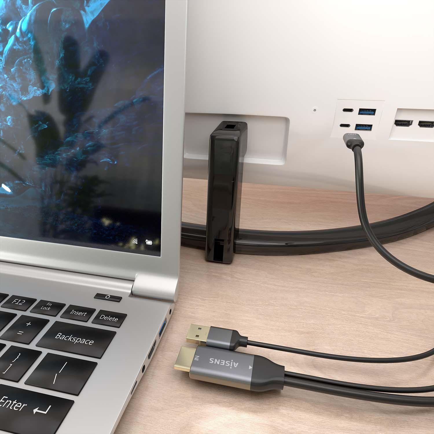 Cabo Conversor AISENS A109-0871 (1,8 m - USB Type-C - HDMI + USB - Preto) — miniatura 4