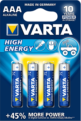Pilhas Alcalinas VARTA 4903/4B (Azul)