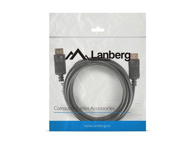 Cabo DisplayPort LANBERG CA-DPDP-10CC-0030-BK (3 m - DisplayPort macho - Preto)