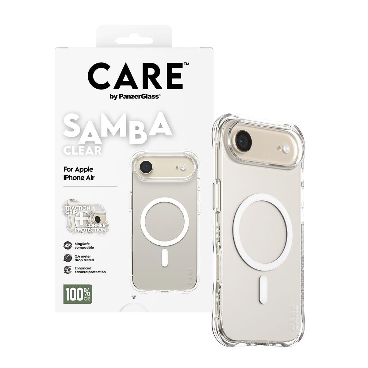 Capa para Telemóvel PANZERGLASS CARE fashionable Samba clear MagSafe iPhone Air (Apple - Transparente), miniatura 5