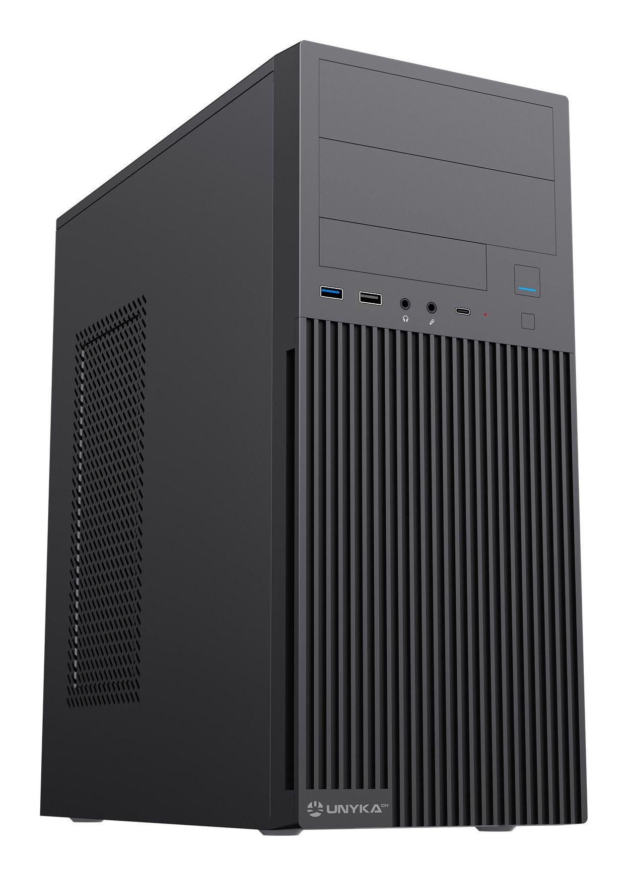 Caixa ATX UNYKA Aero C360 (ATX, Micro ATX, ITX - 500 W - 145 mm - Preto)