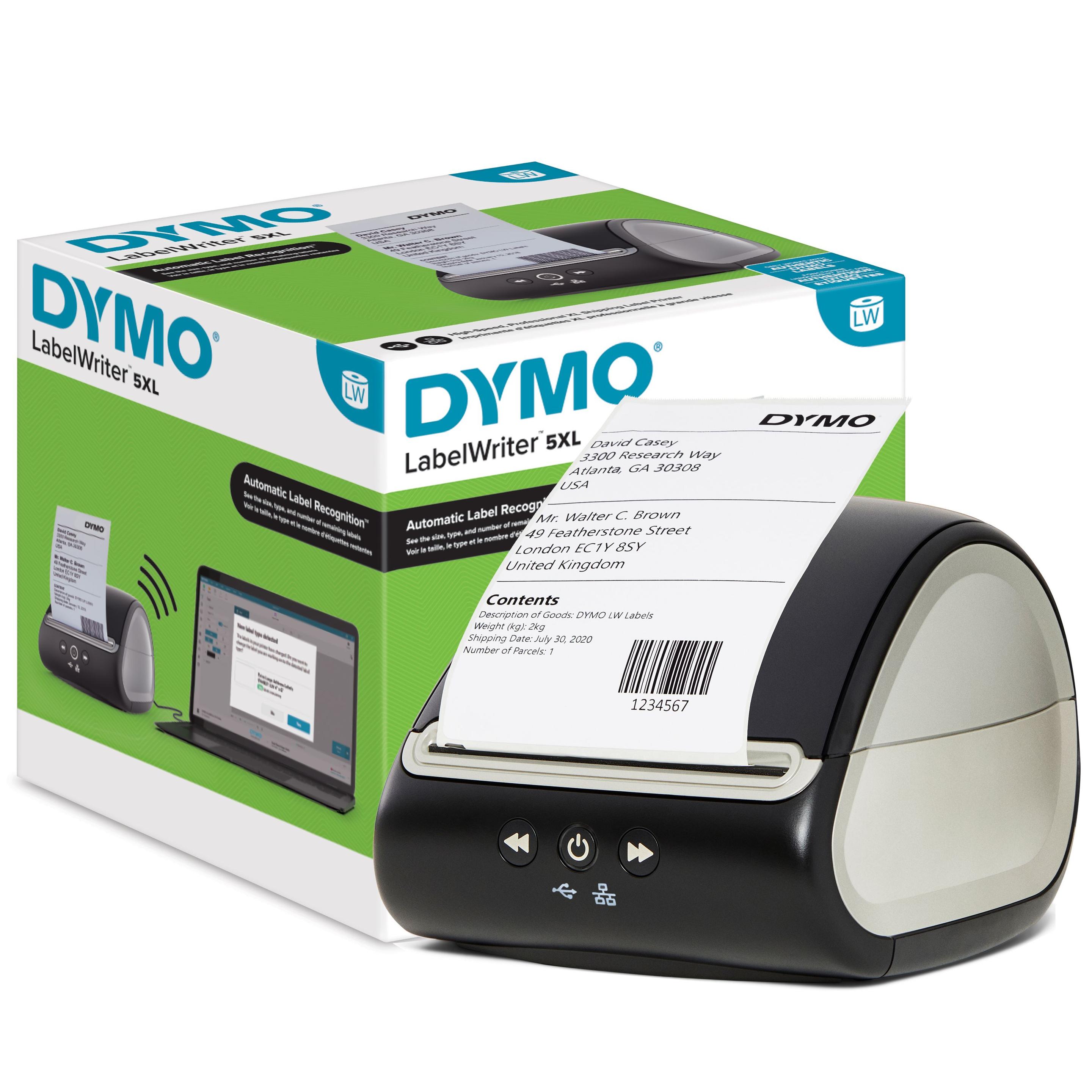 Rotuladora de Etiquetas DYMO LabelWriter 5XL (USB, Ethernet - Preto)