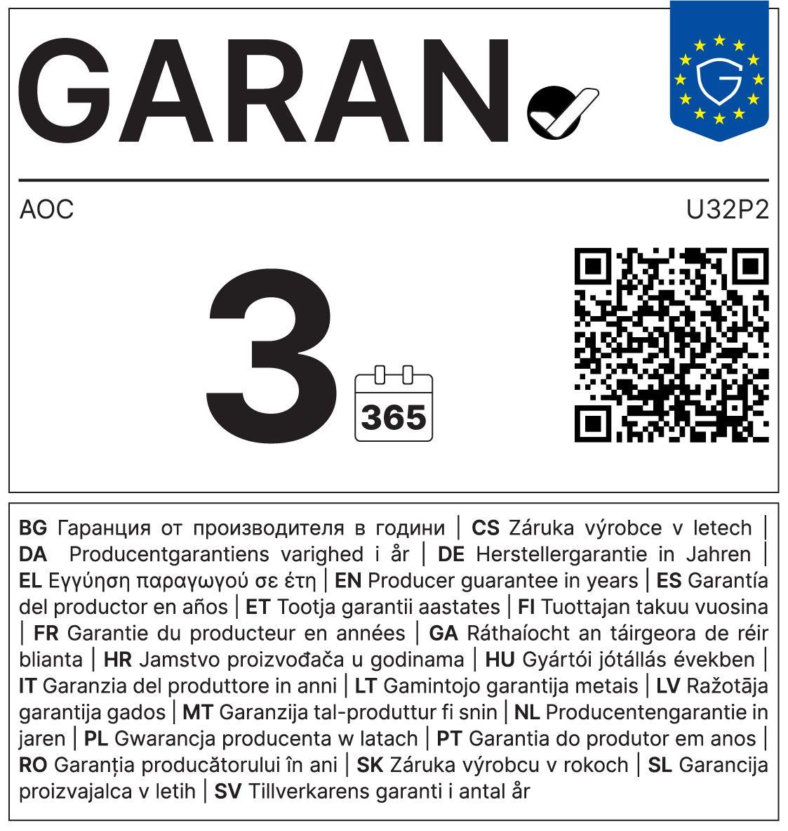 Monitor AOC U32P2 (31,5" - VA - 60 Hz - Preto) — miniatura 18