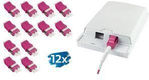 Conjunto de Adaptadores de Fibra Óptica LOGILINK FA03LC9 (2x LC Duplex - 12 Unidades - Violeta)