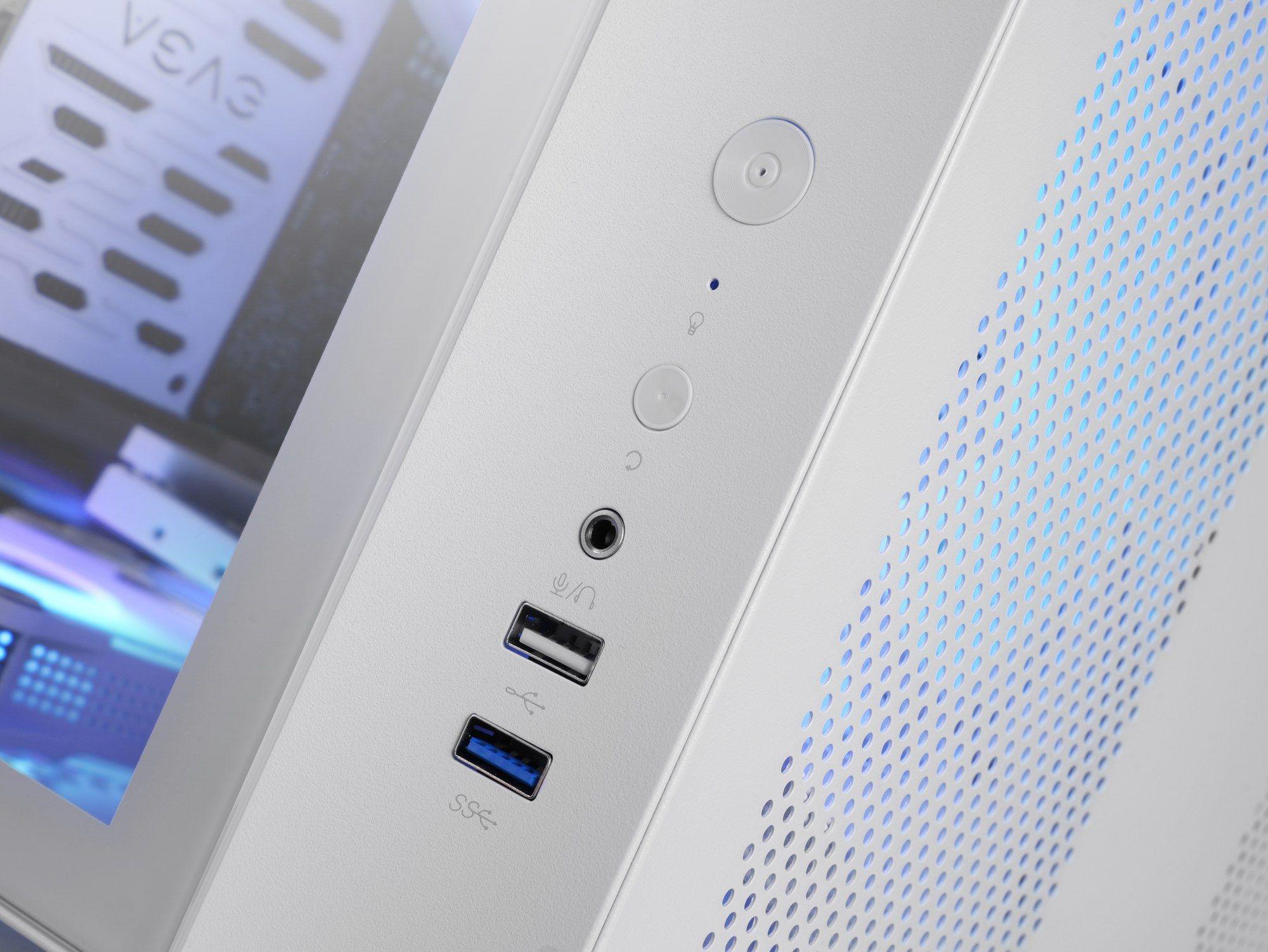 Caixa de Computador MARS GAMING MCV-ONEW (ATX, Micro ATX, Mini-ITX - ATX Cube, Midi Tower - Aço, vidro temperado - Branco) — miniatura 6