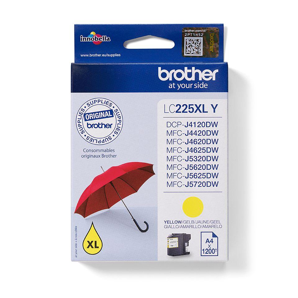 Tinteiro BROTHER LC225XLY (1200 páginas - Amarelo)