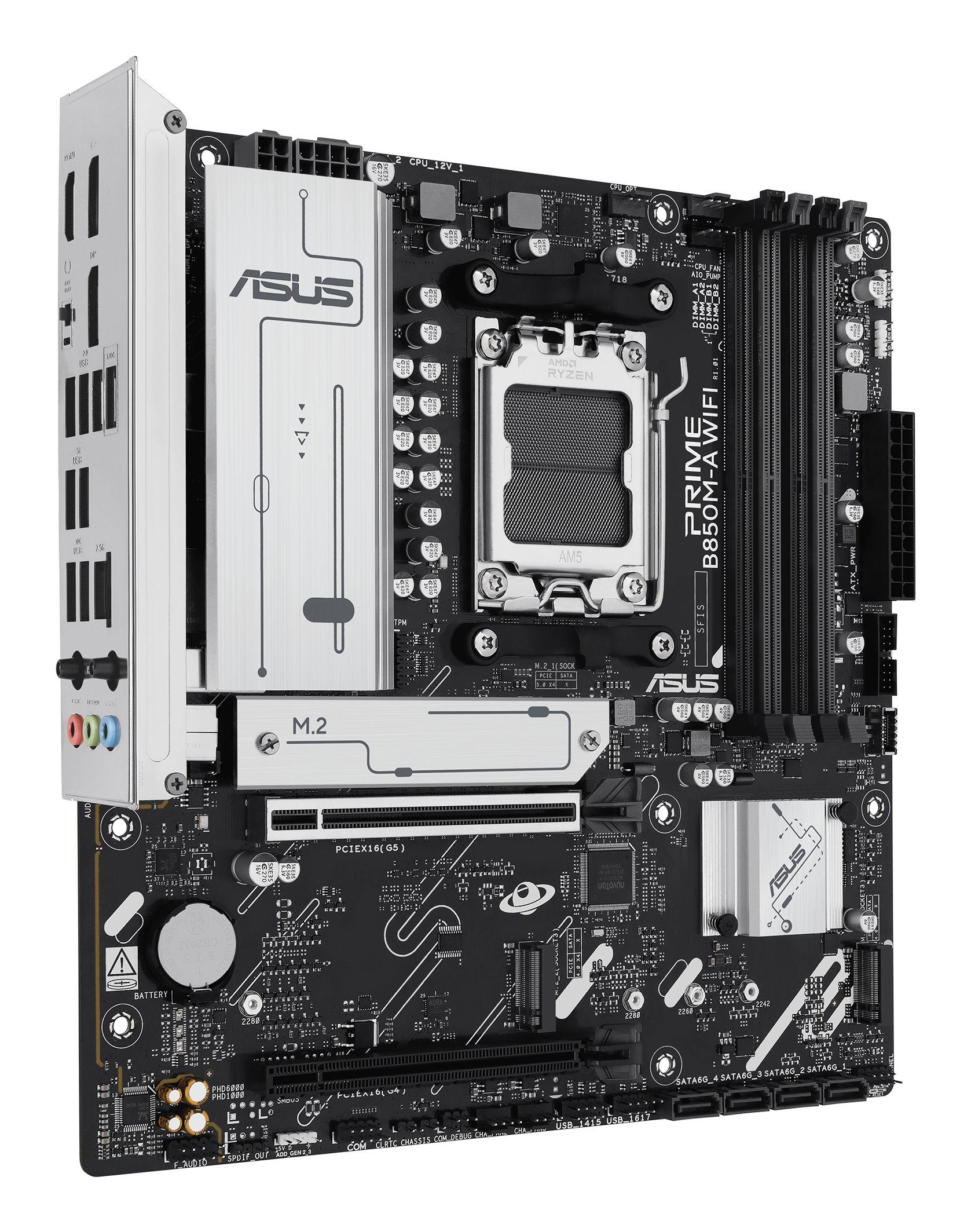 Motherboard ASUS PRIME B850M-A WIFI (AM5 - micro ATX - Duplo canal - Multicor) — miniatura 4
