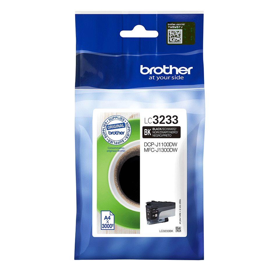 Tinteiro BROTHER LC3233BK (3000 páginas - Preto)