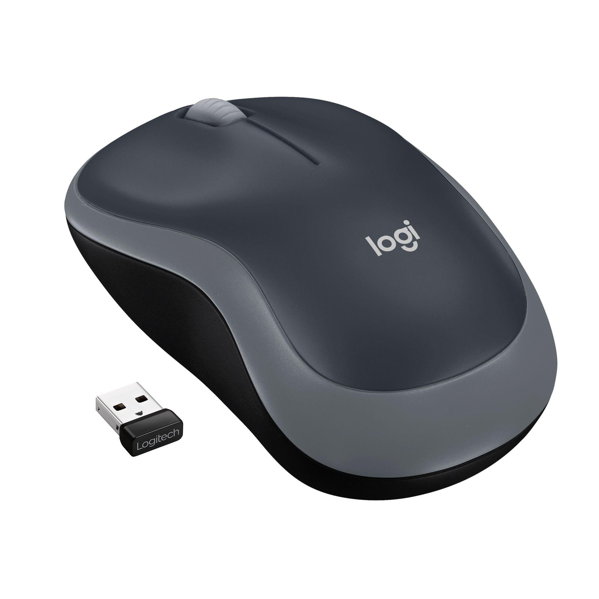 Rato LOGITECH M185 (Ambidestro - 1000 DPI - Ótico - Cinzento/Preto)