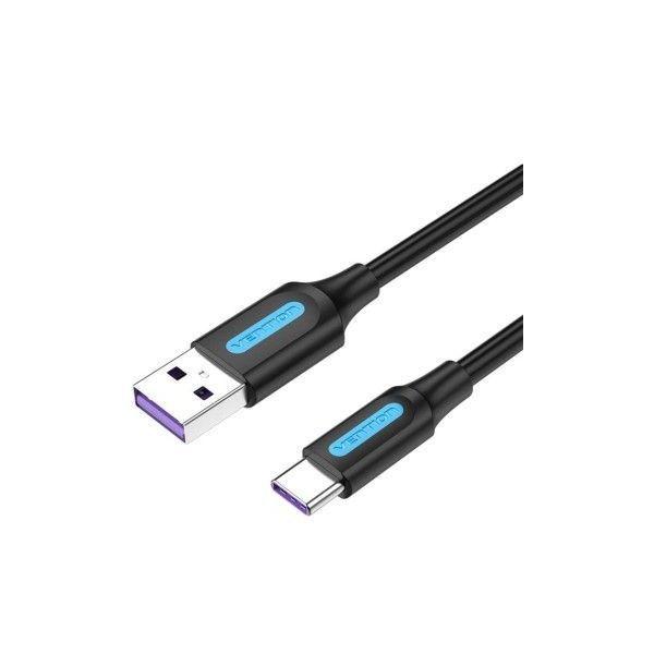 Cabo USB-A para USB-C VENTION COFHH (2 m - USB-A macho - USB-C macho - Preto e Cinzento), miniatura 2