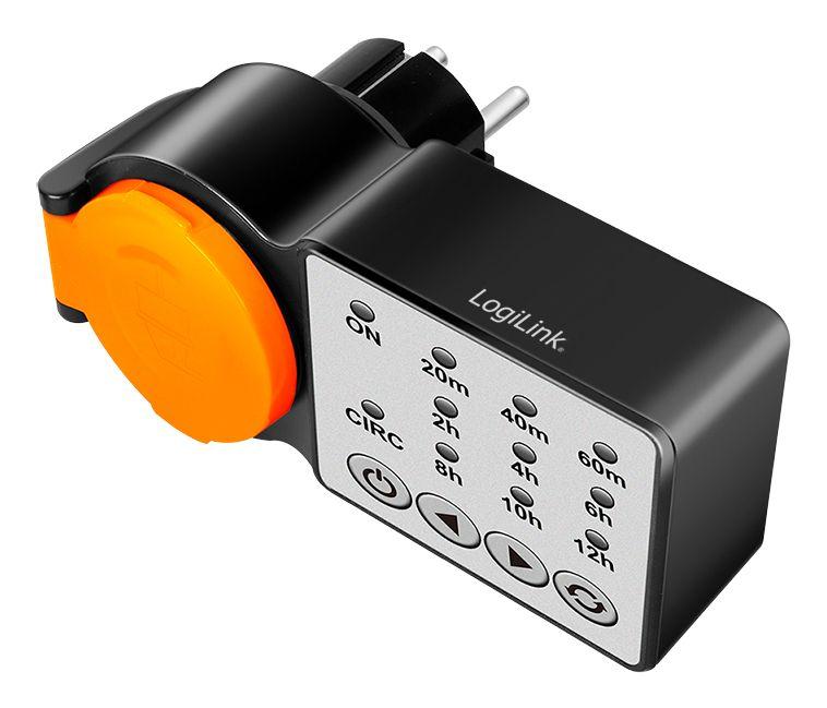 Temporizador Elétrico LOGILINK ET0015 (Policarbonato - Preto e Laranja)