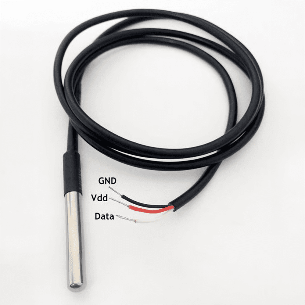 Sensor de Temperatura SHELLY DS18B20 (Aço inoxidável AISI 304 - Preto) — miniatura 2