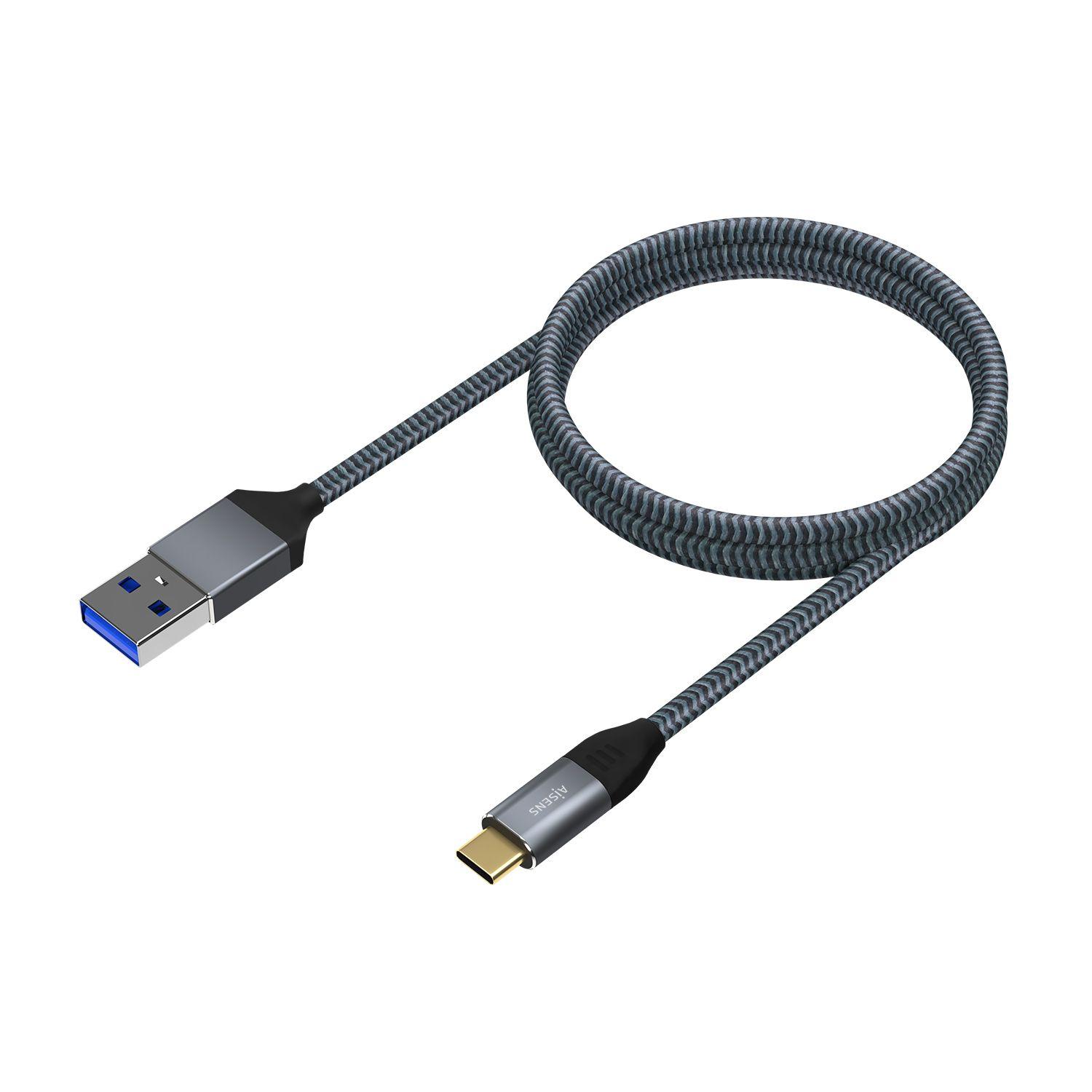 Cabo USB-C para USB-A AISENS A107-0633 (2 m - USB A - USB C - Cinzento) — miniatura 2
