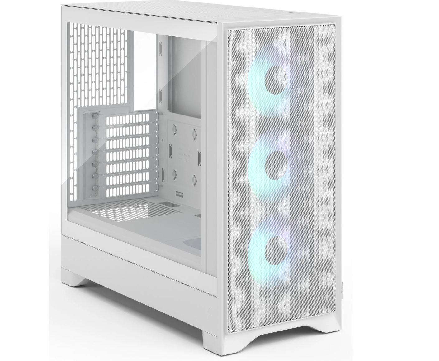 Caixa ATX FRACTAL DESIGN Pop 2 Air White TG RGB (ATX, Micro ATX, Mini-ITX - Midi Tower - Vidro temperado, aço - Branco)