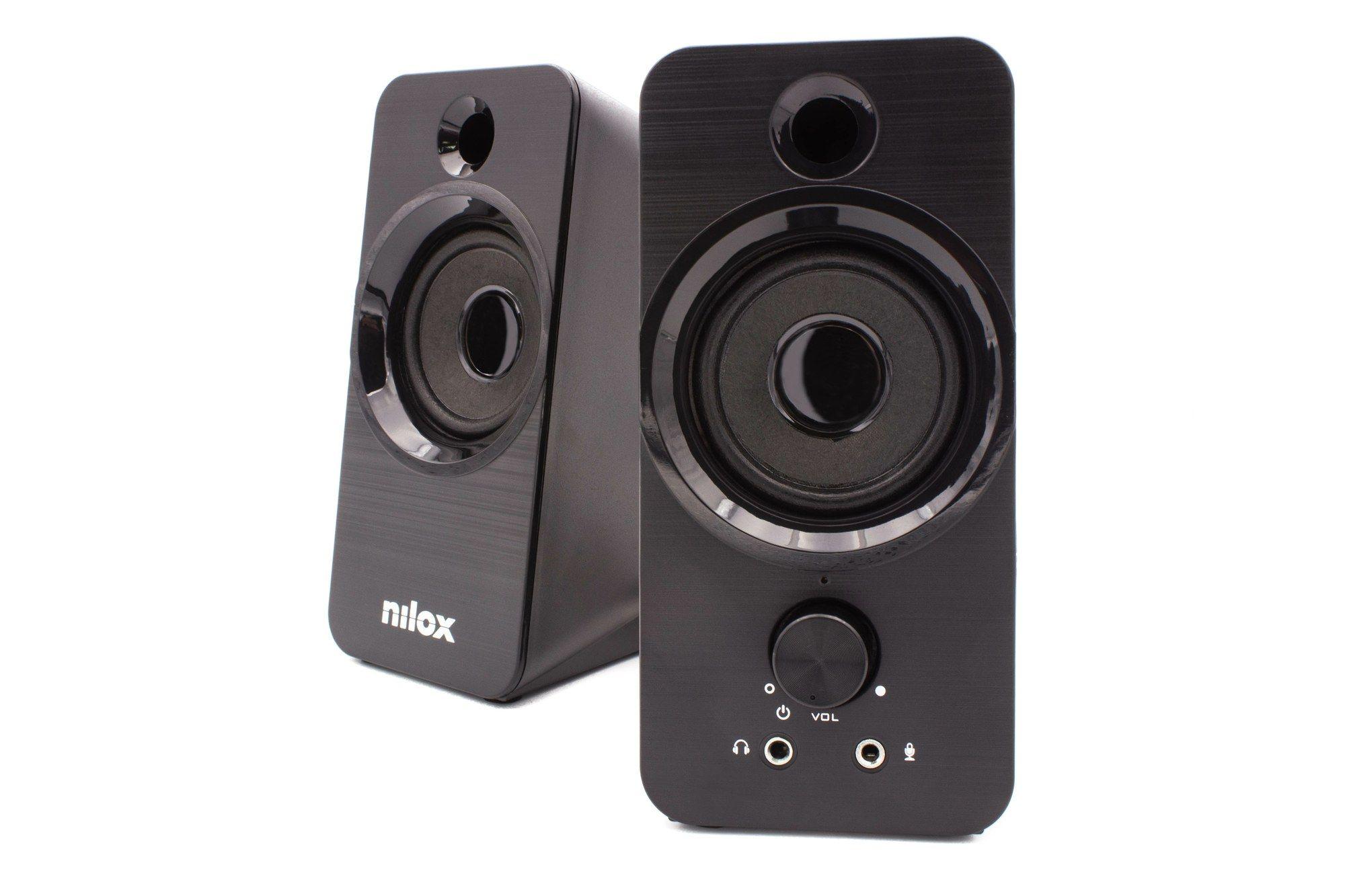 Colunas para PC NILOX NXAPC02 (Com fios - 3 W + 3 W - 3,5 mm - Preto), miniatura 2