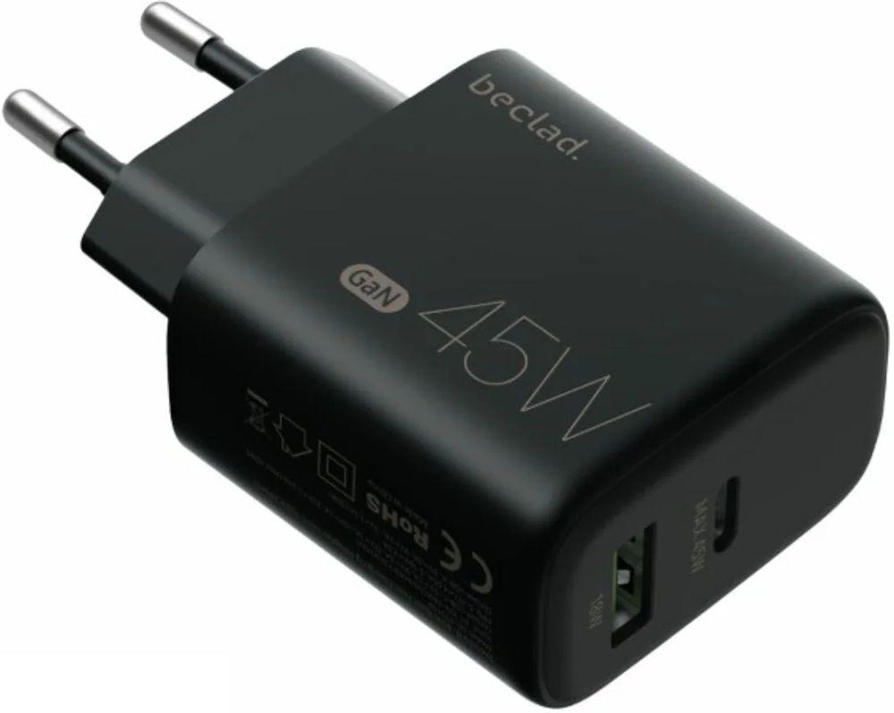 Carregador GaN BECLAD BE-PT745BG-GR (45 W - Preto), miniatura 2