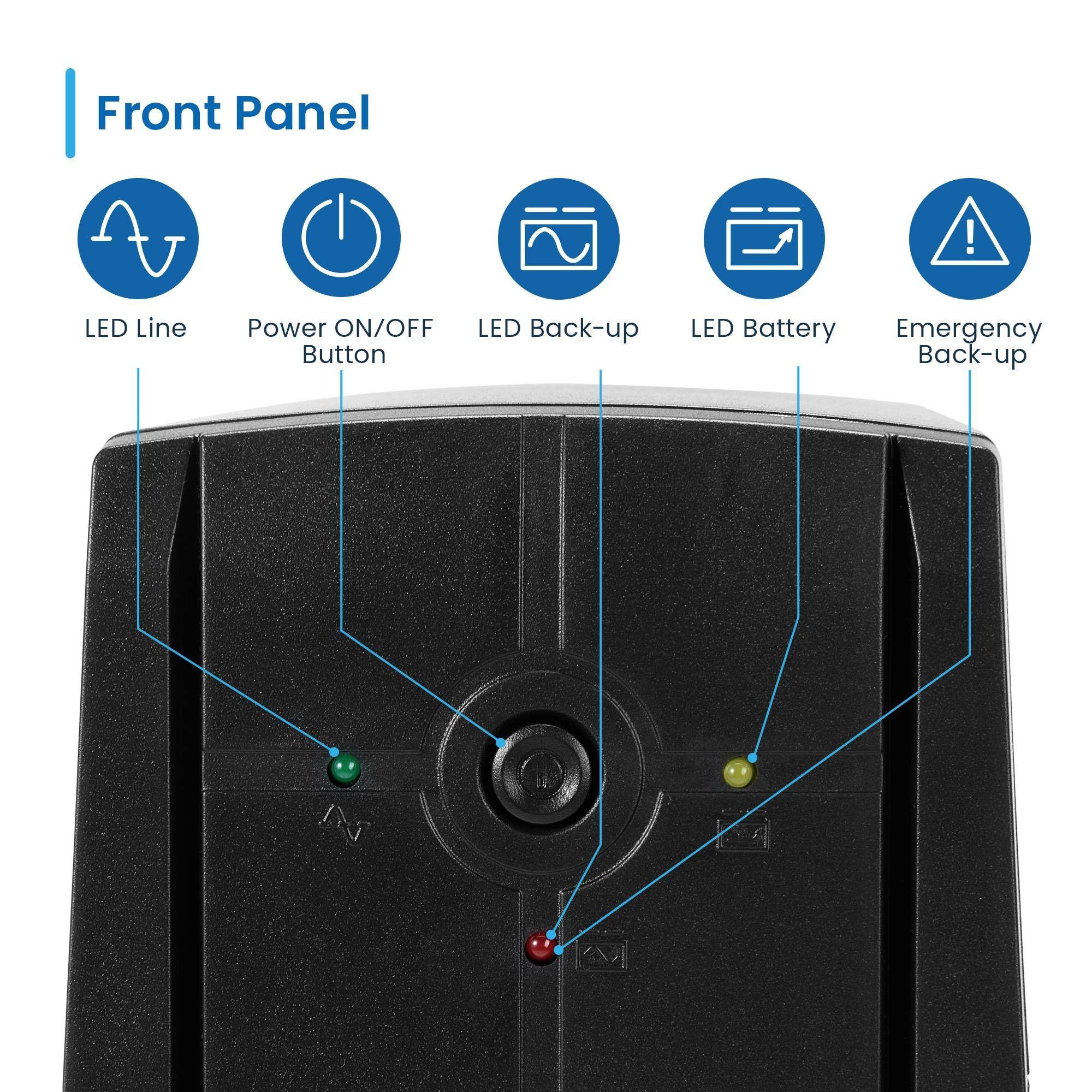 UPS Line-Interactive EWENT EW3995 (Tipo F - Preto), miniatura 2