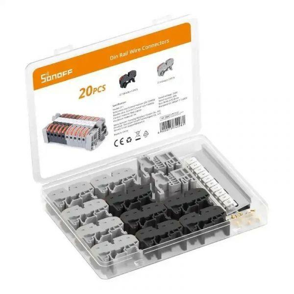 Conector de Cabos para Trilho DIN SONOFF D211 (20 Unidades - 250 V - 32 A), miniatura 2