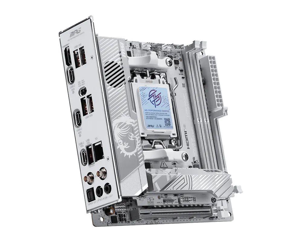 Motherboard MSI MPG X870I EDGE TI EVO WIFI (AM5 - Mini-ITX - Duplo canal - Branco), miniatura 4